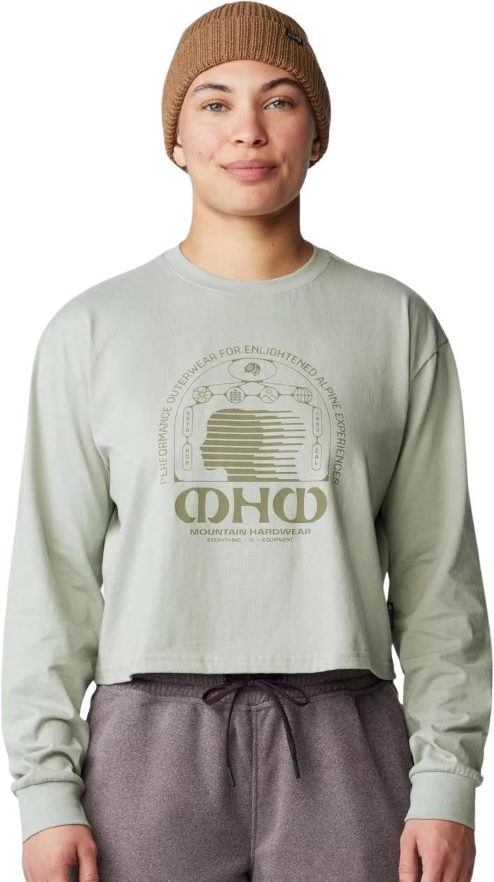 Experiences Boxy Crop LS - Womens - white sage 1