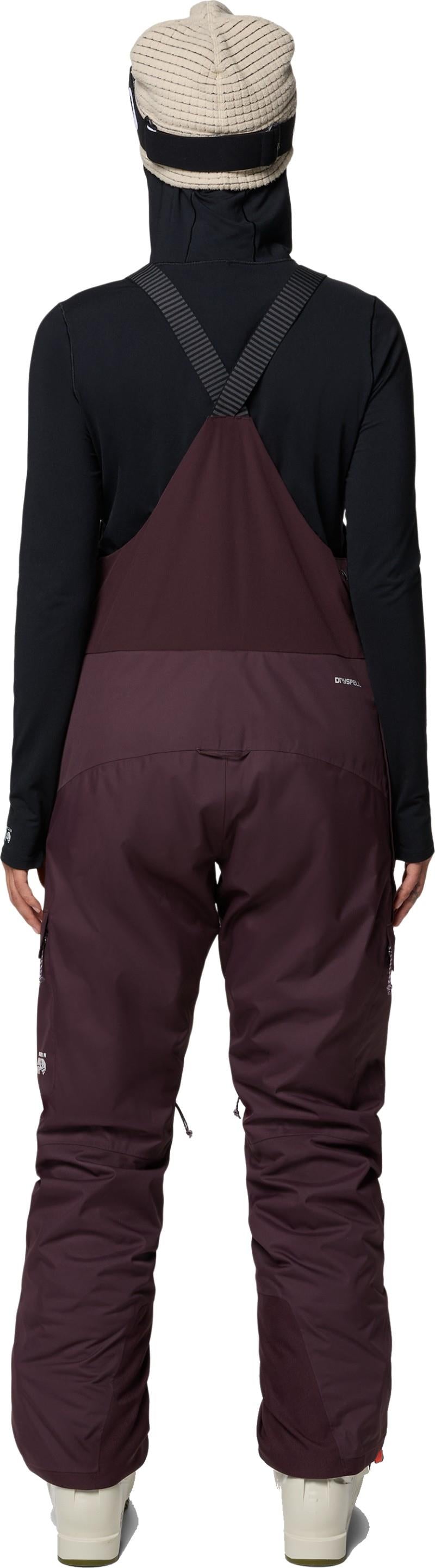 FireFall Bibs, Short - Womens - deep mulberry shadowdye print 1