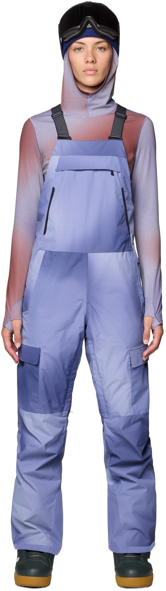 Firefall Bibs, Long - Womens - lapis dusk ombre print 1