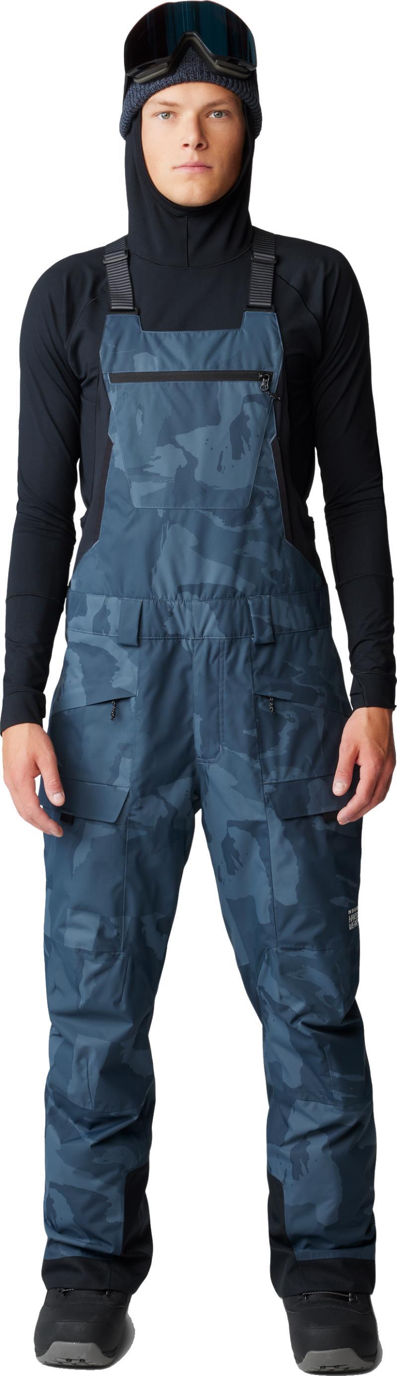 Firefall Bibs, Reg - Mens - moon blue snowdrifts print 1