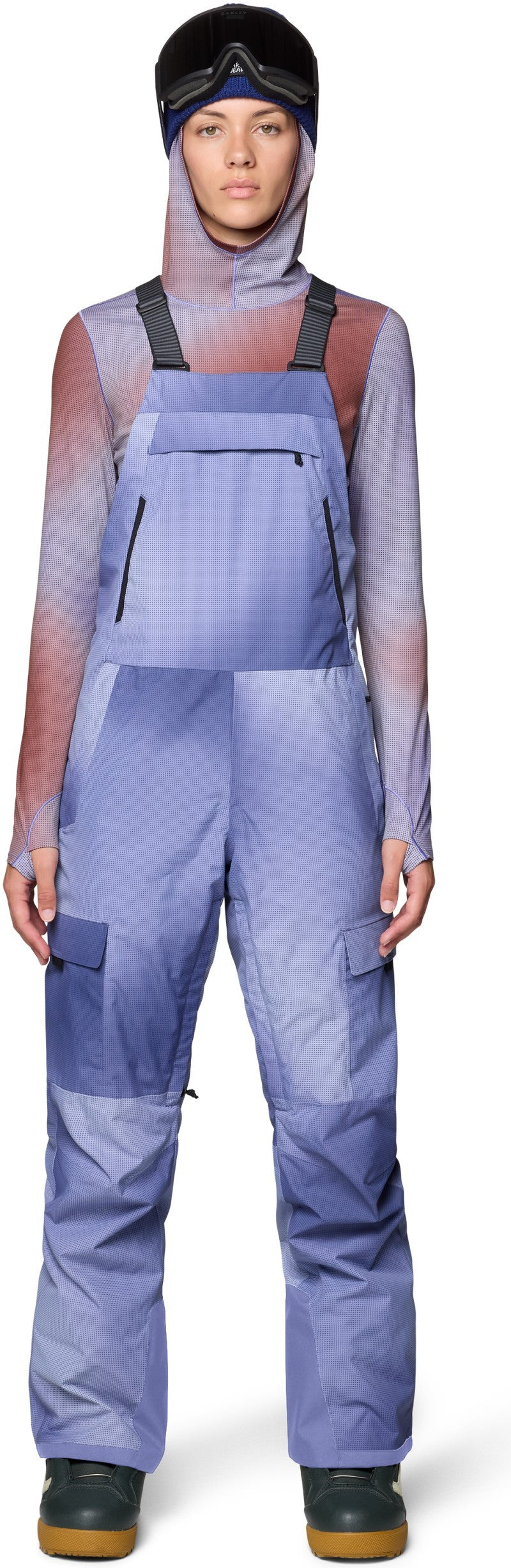 Firefall Bibs, Short - Womens - lapis dusk ombre print 1