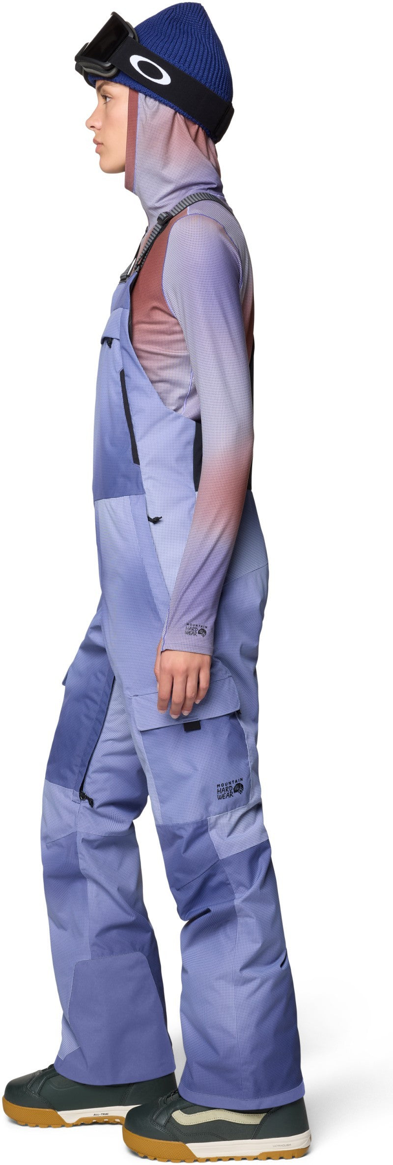 Firefall Bibs, Short - Womens - lapis dusk ombre print 1