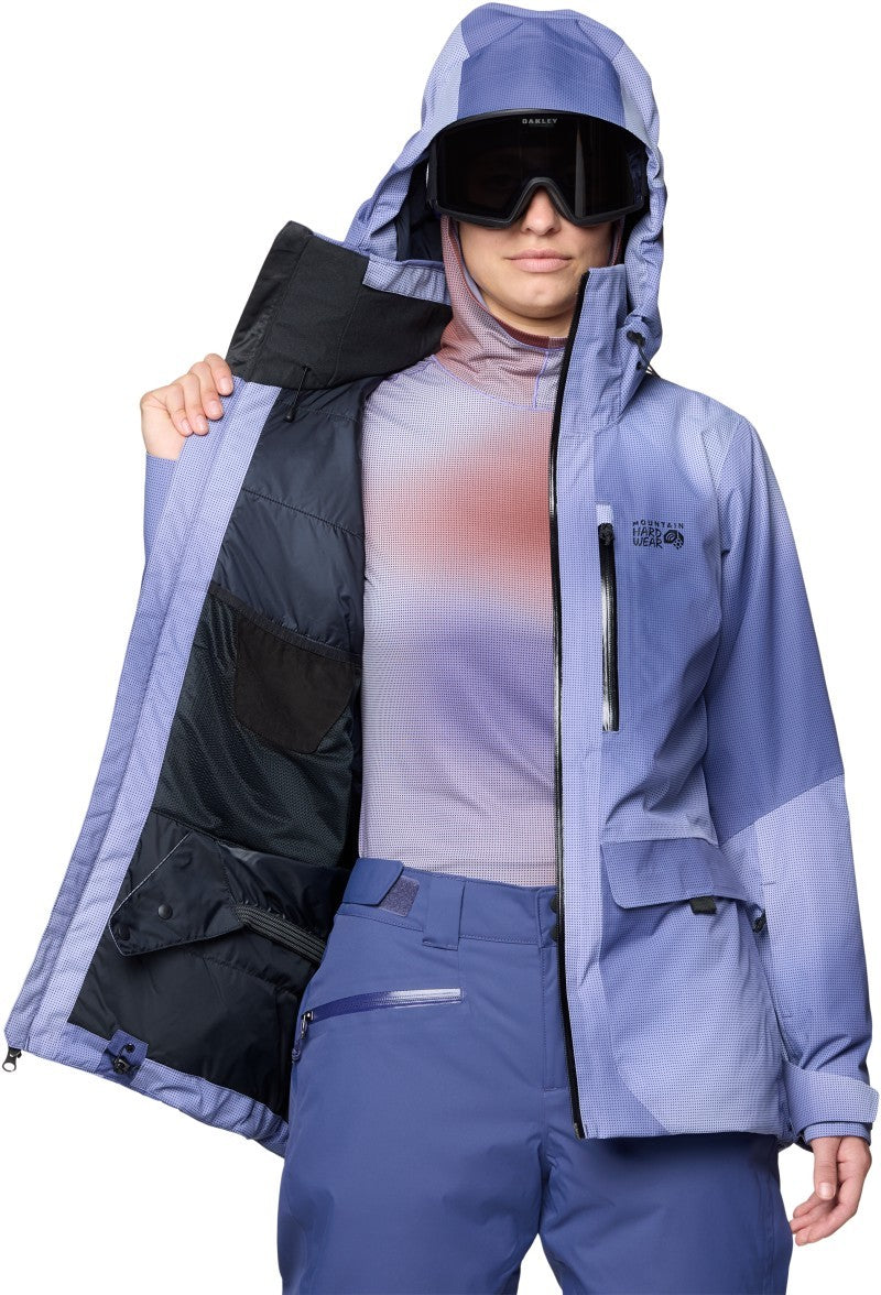 Firefall Insulated Parka - Womens - lapis dusk ombre print 1