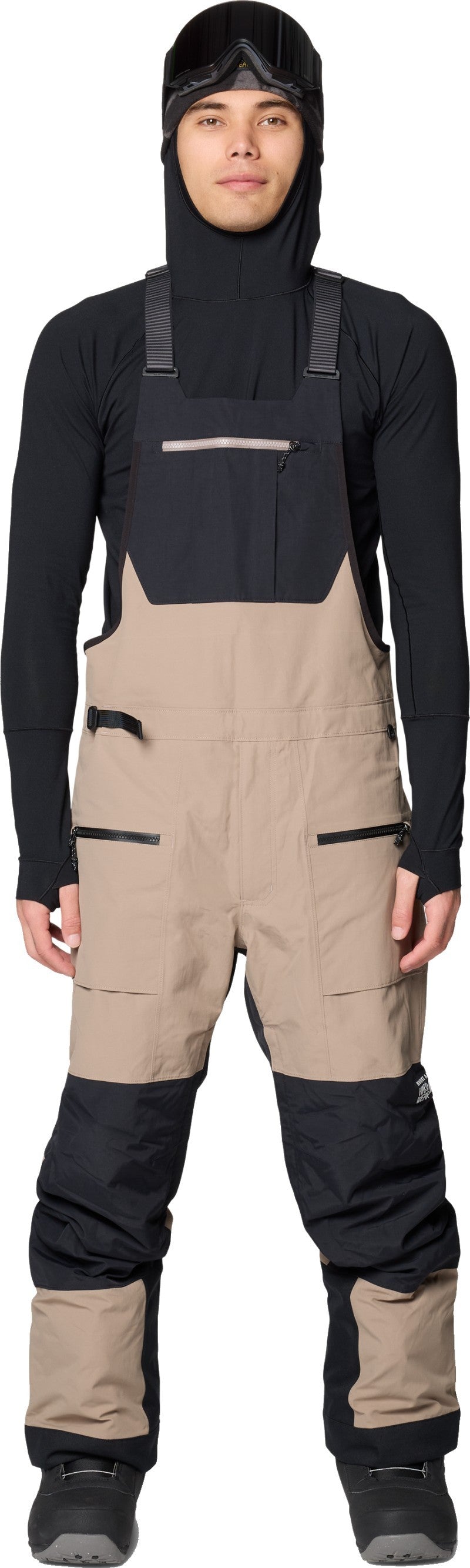First Tracks Bibs, Short - Mens - dunes / black 1