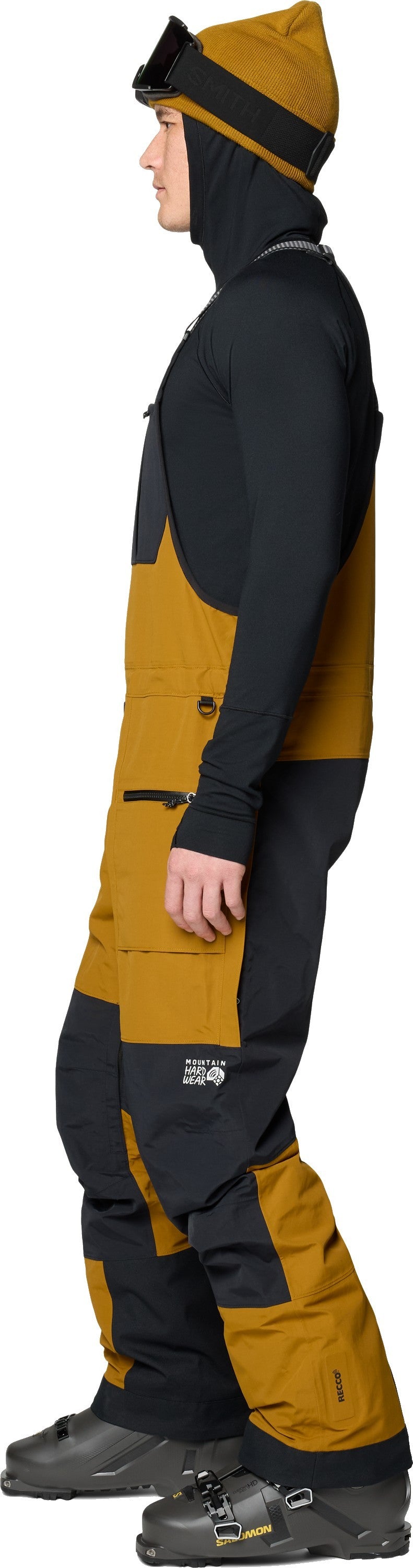 First Tracks Bibs, Short - Mens - olive gold / black 1
