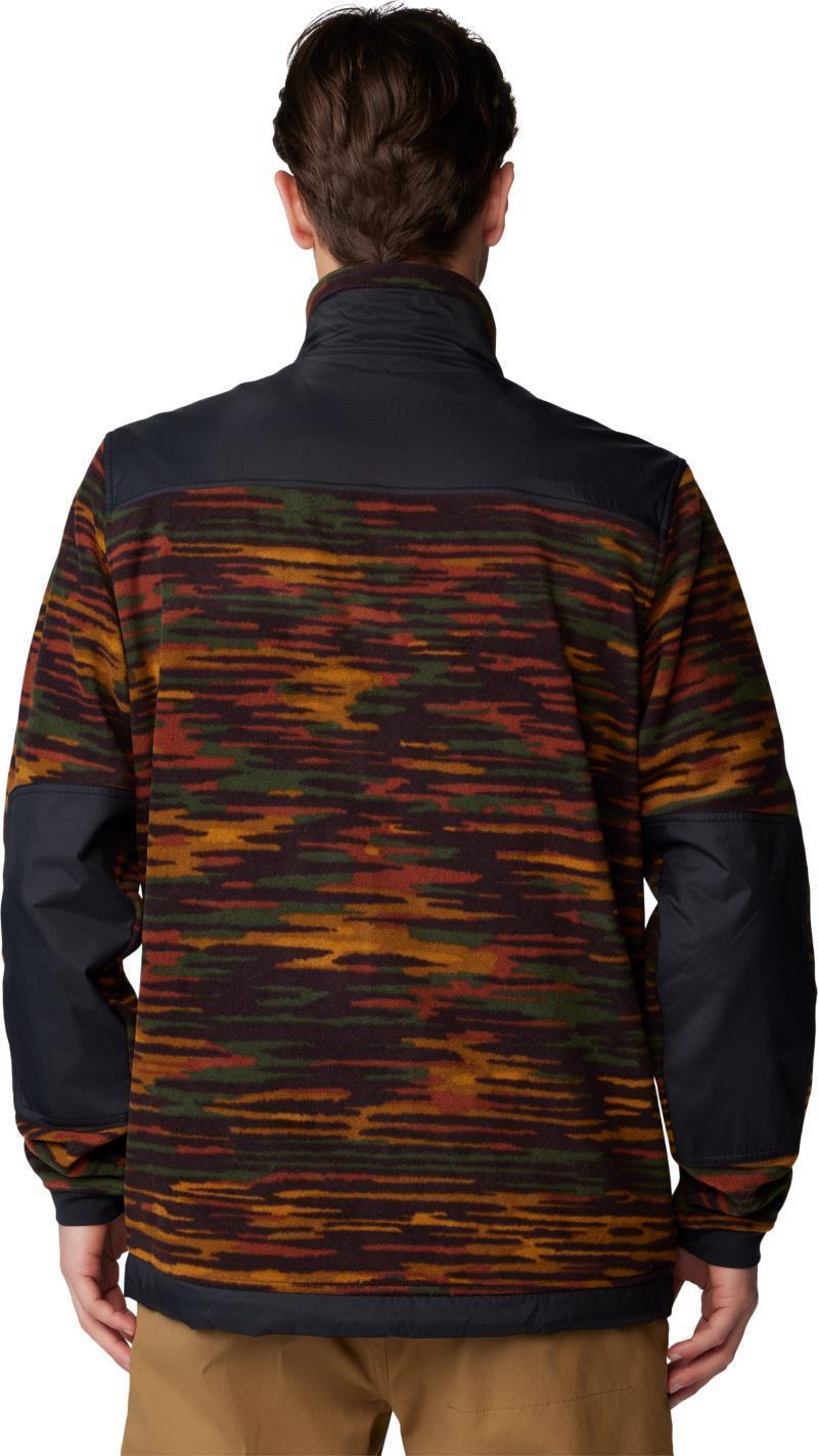 First Tracks Fleece Full Zip Jacket - Mens - Iron Oxide Stria Print / Black 2