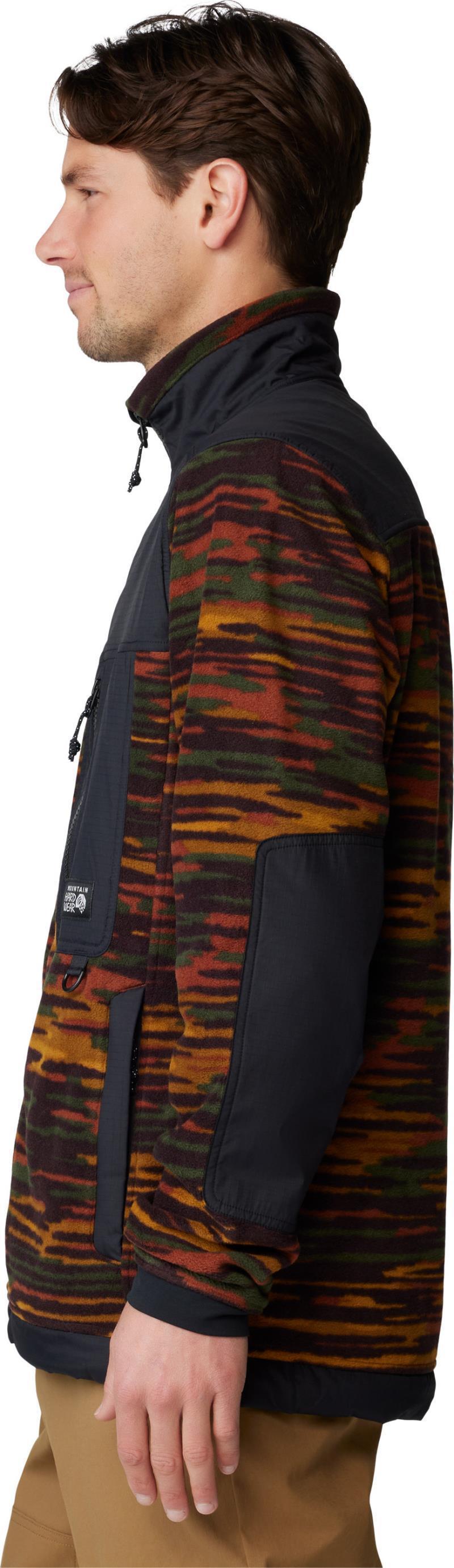 First Tracks Fleece Full Zip Jacket - Mens - Iron Oxide Stria Print / Black 4