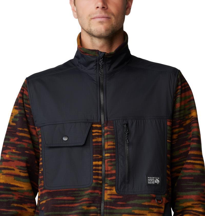 First Tracks Fleece Full Zip Jacket - Mens - Iron Oxide Stria Print / Black 5