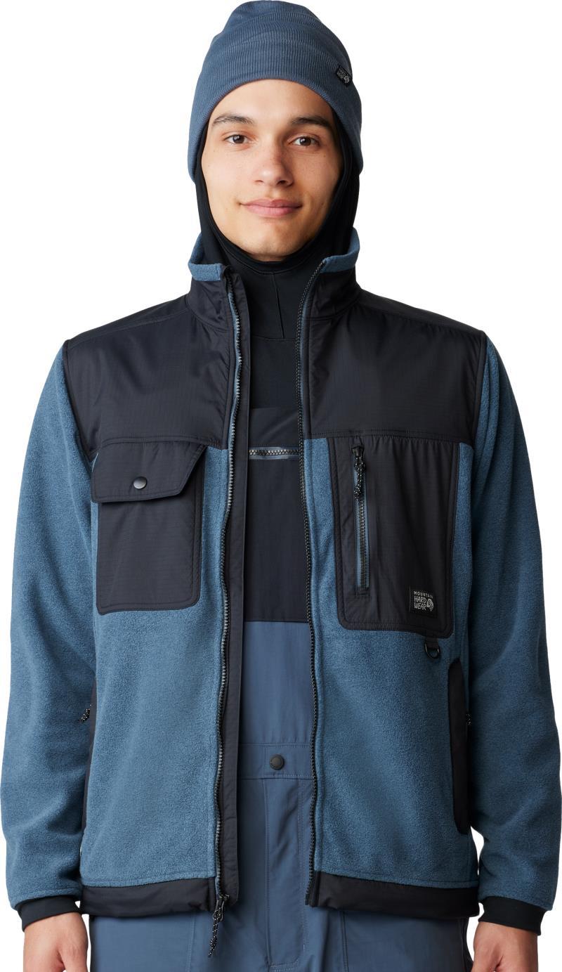 First Tracks Fleece Full Zip Jacket - Mens - Moon Blue Heather / Black 1