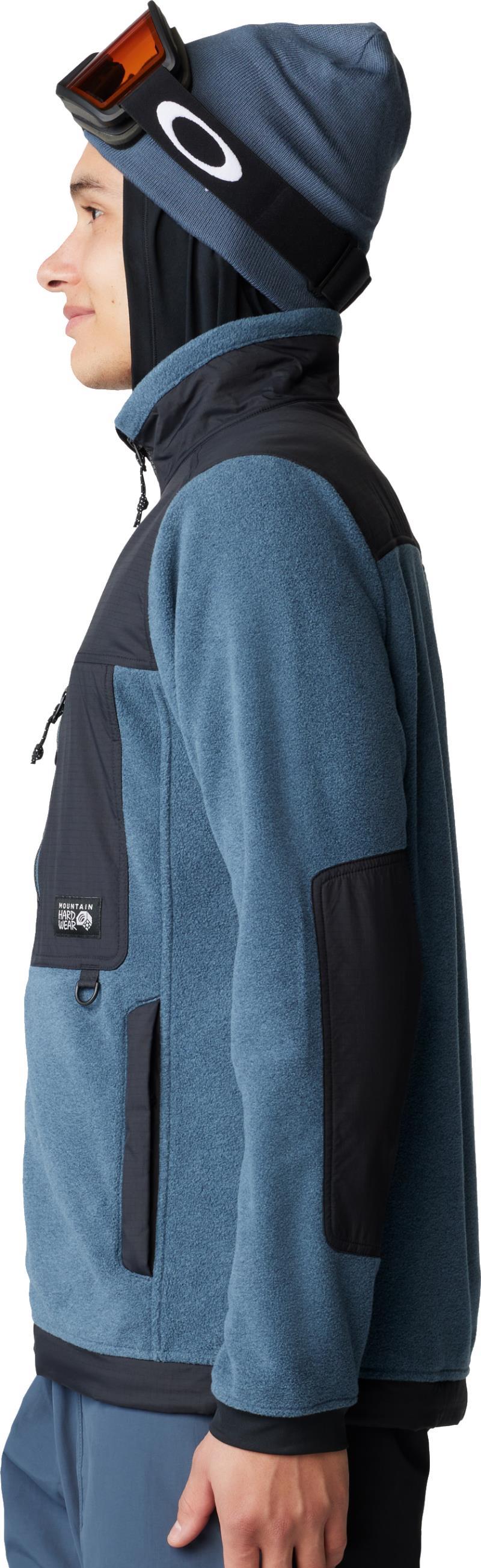 First Tracks Fleece Full Zip Jacket - Mens - Moon Blue Heather / Black 2