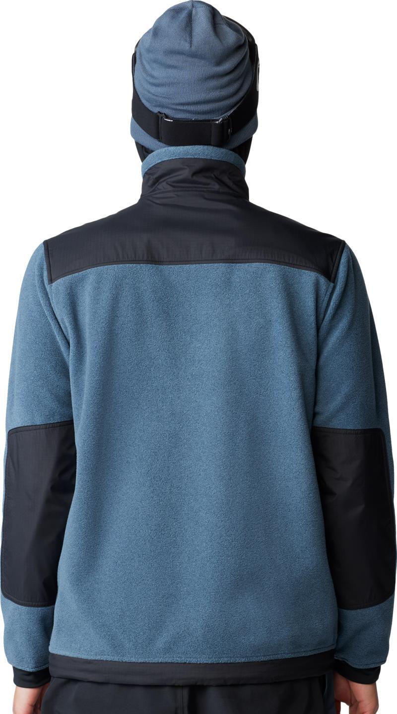 First Tracks Fleece Full Zip Jacket - Mens - Moon Blue Heather / Black 3