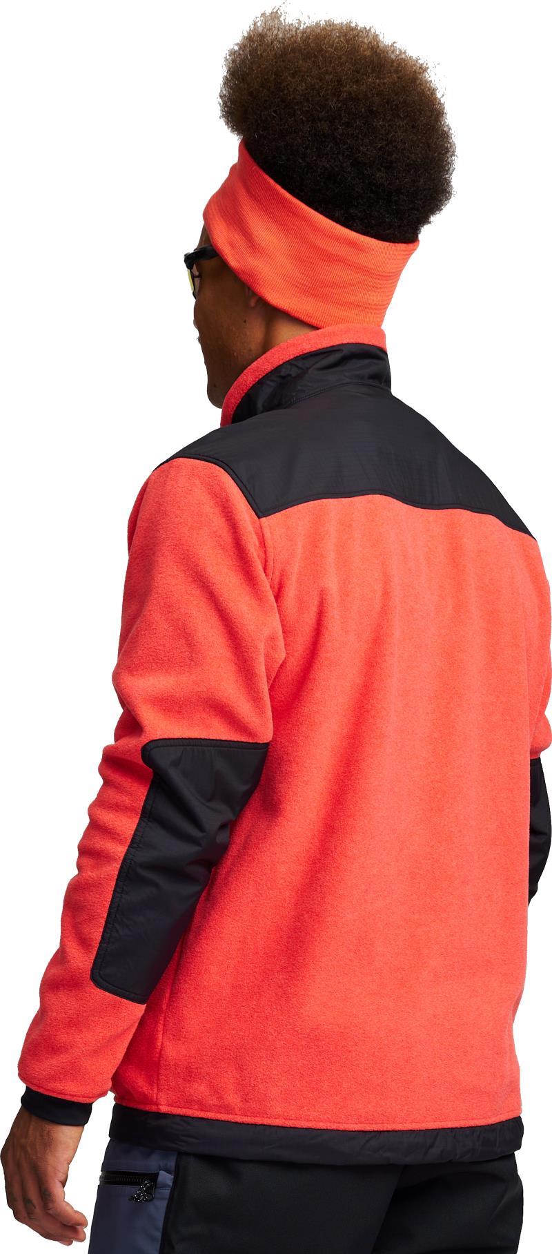 First Tracks Fleece Full Zip Jacket - Mens - Solar Pink Heather / Black 3
