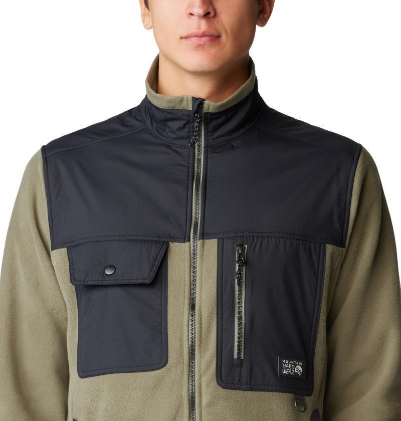 First Tracks Fleece Full Zip Jacket - Mens - Stone Green / Black 6