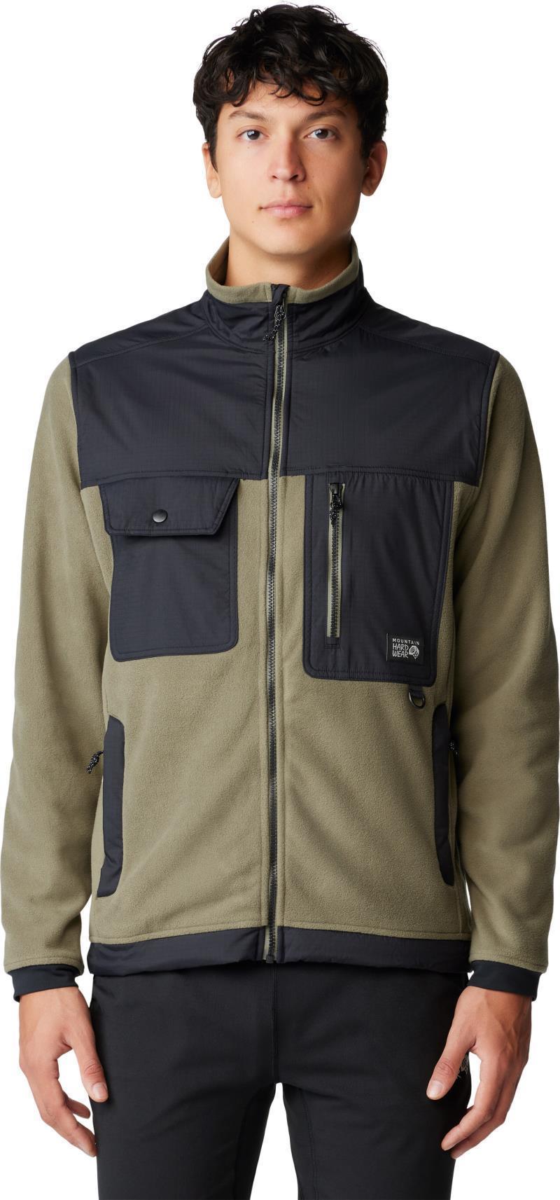 First Tracks Fleece Full Zip Jacket - Mens - Stone Green / Black 1