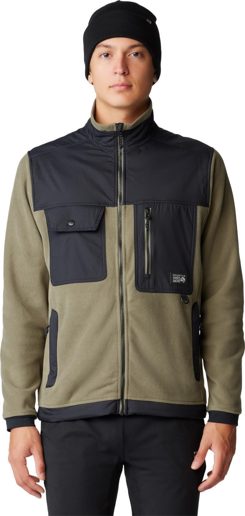 First Tracks Fleece Full Zip Jacket - Mens - Stone Green / Black 3