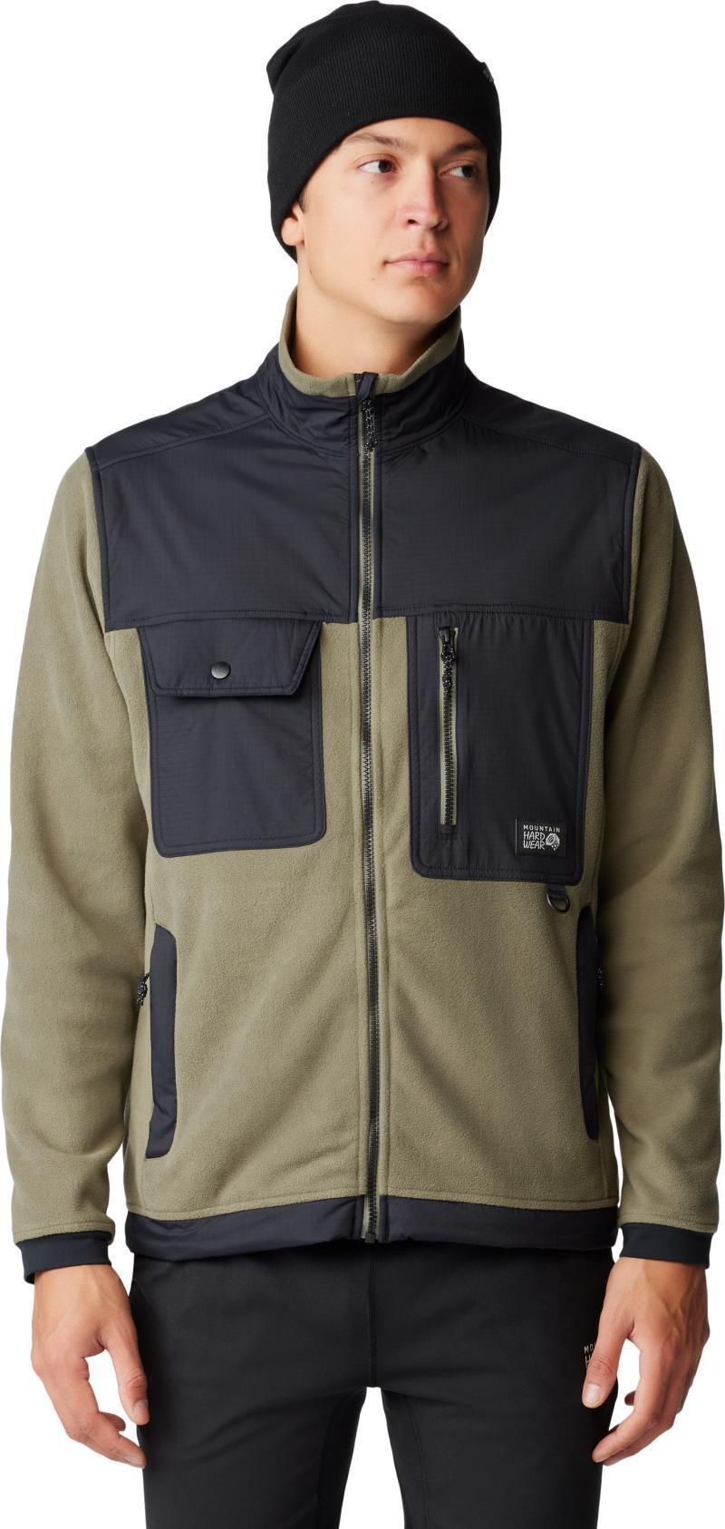 First Tracks Fleece Full Zip Jacket - Mens - Stone Green / Black 4