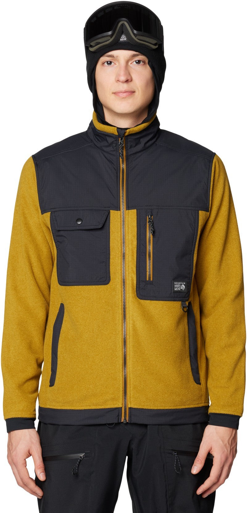First Tracks Fleece Full Zip Jacket - Mens - olive gold heather / black 1