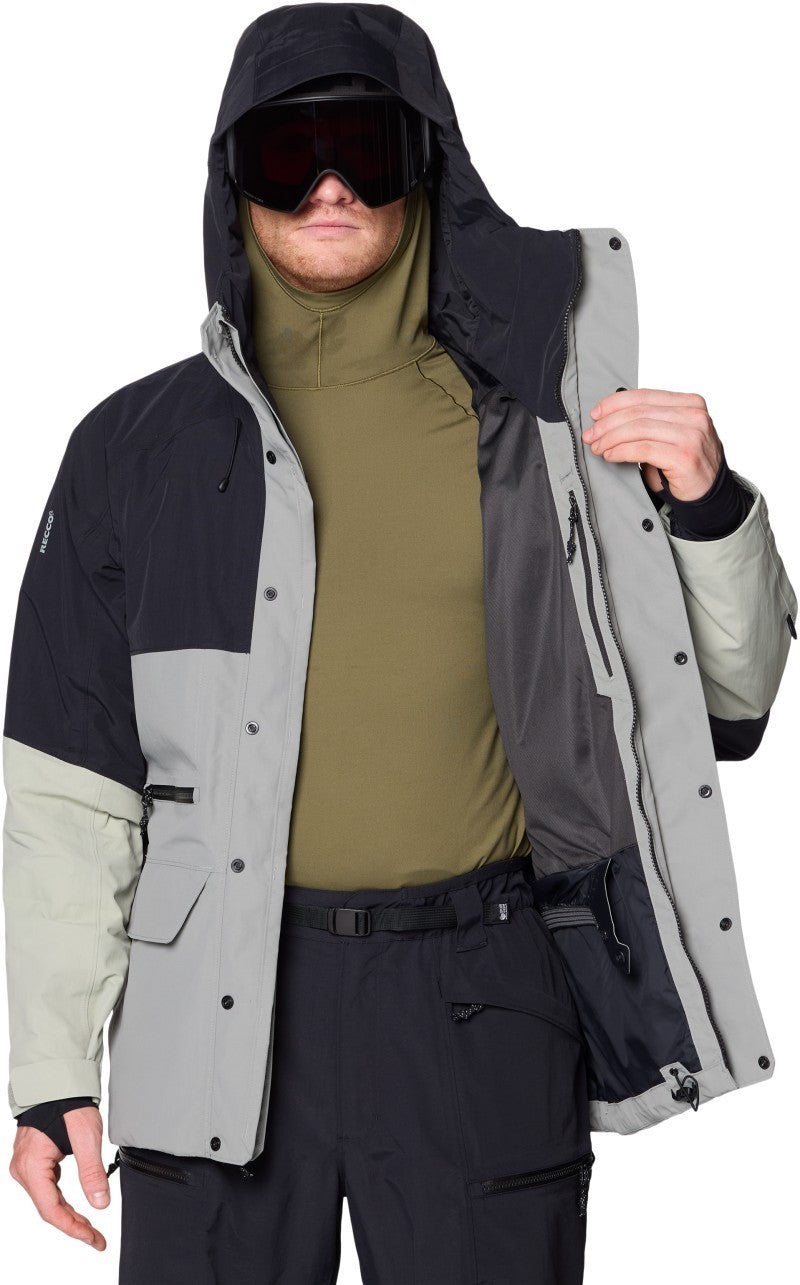 First Tracks Jacket - Mens - wet stone / white sage / black 1