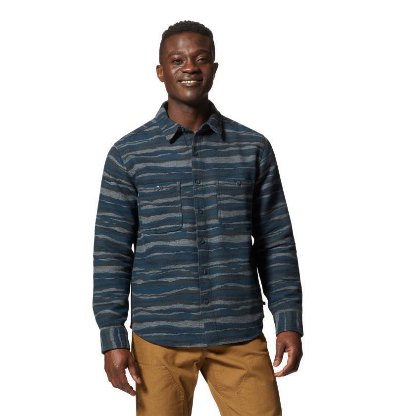Granite Peak LS Flannel Shirt - Mens - Hardwear Navy Landscape 1