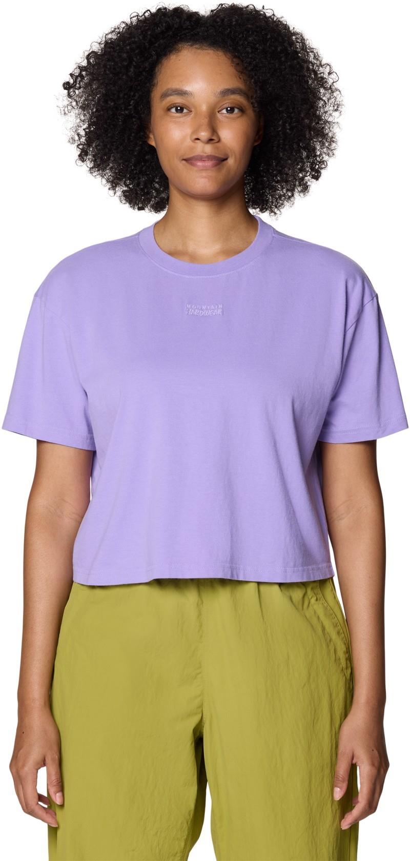Graphic Boxy Crop SS - Womens - harbor violet 1