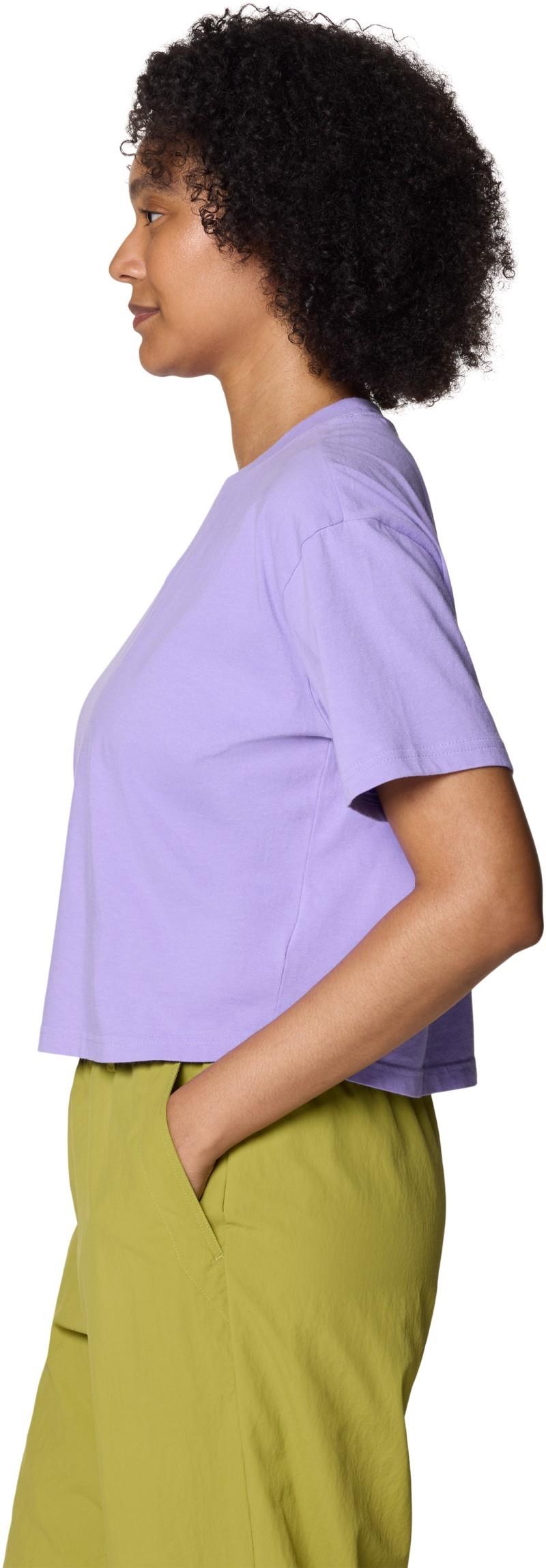 Graphic Boxy Crop SS - Womens - harbor violet 1