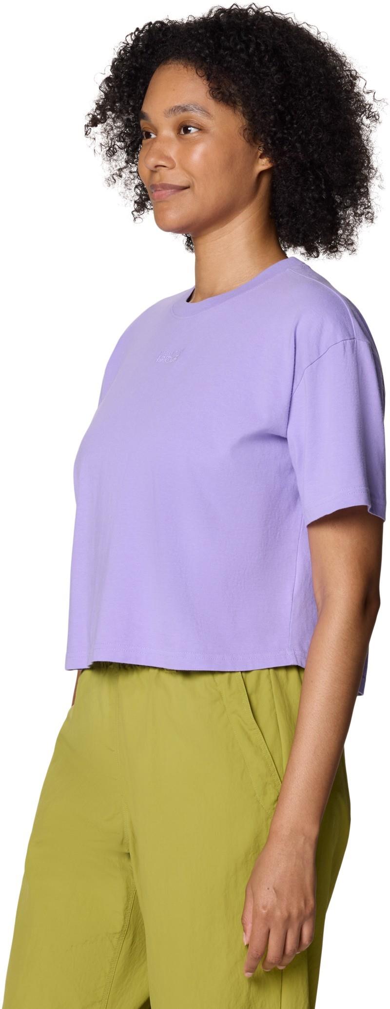 Graphic Boxy Crop SS - Womens - harbor violet 1