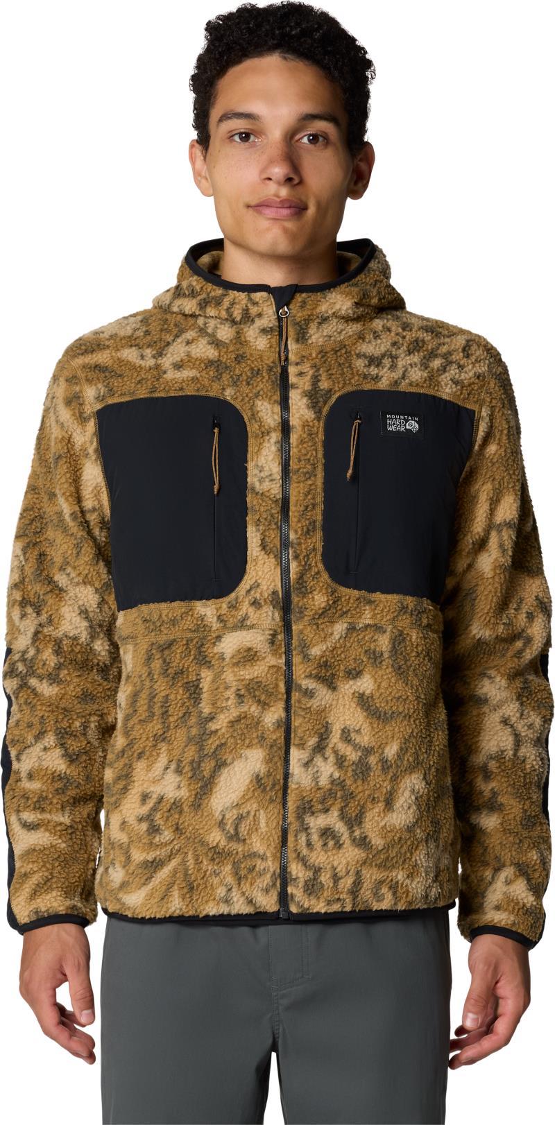 HiCamp Fleece Printed Hoody - Mens - corozo nut forests floor print 1
