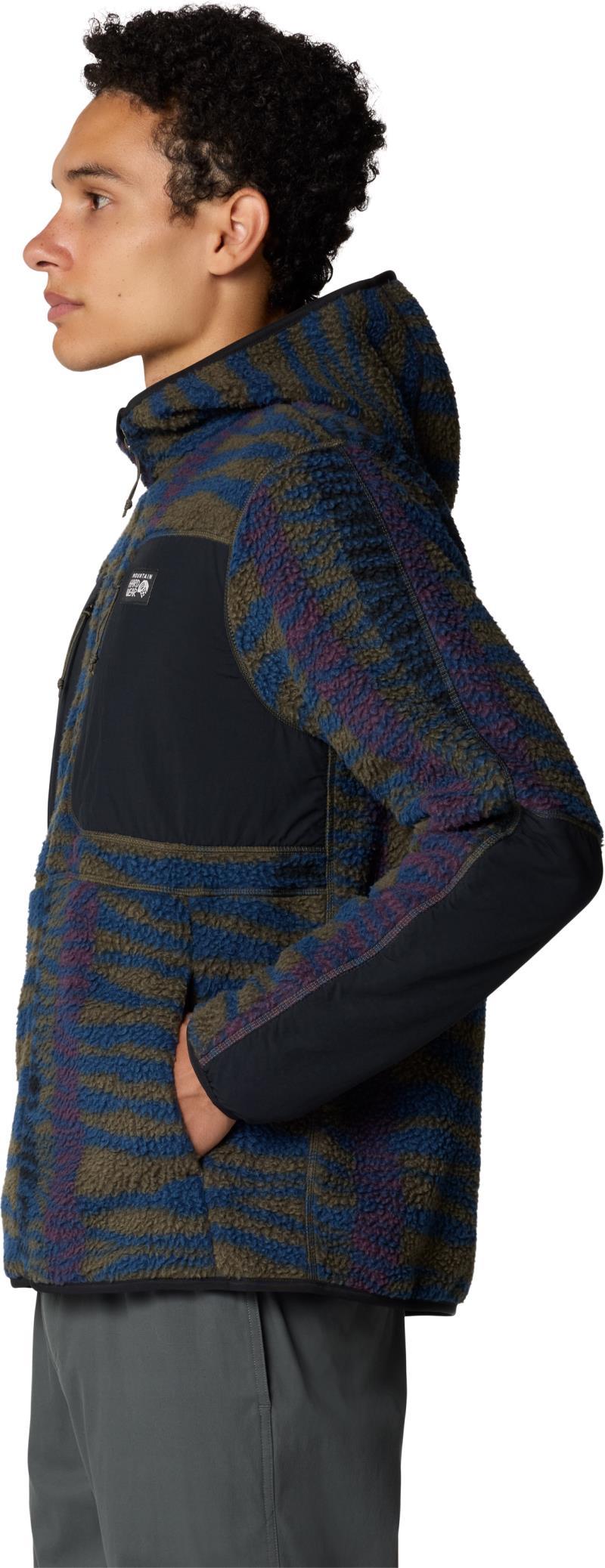 HiCamp Fleece Printed Hoody - Mens - ridgeline ridge stripe print 1