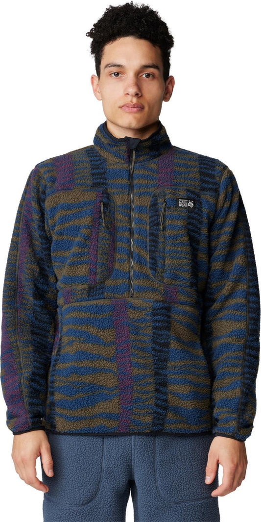HiCamp Fleece Printed Pullover - Mens - Ridgeline Ridge Stripe Print 1