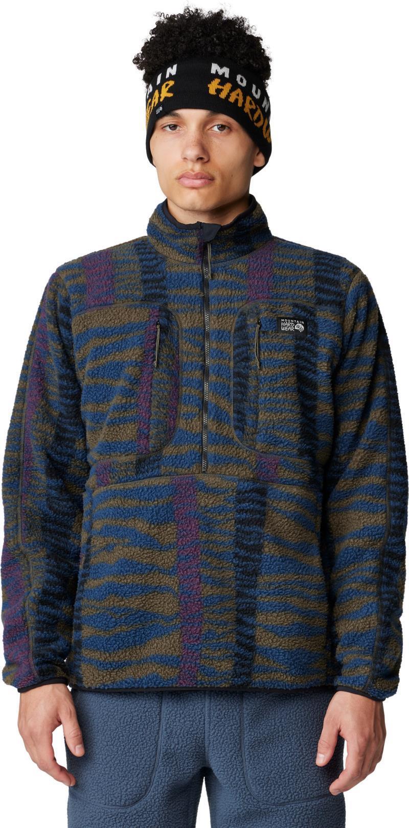 HiCamp Fleece Printed Pullover - Mens - Ridgeline Ridge Stripe Print 3