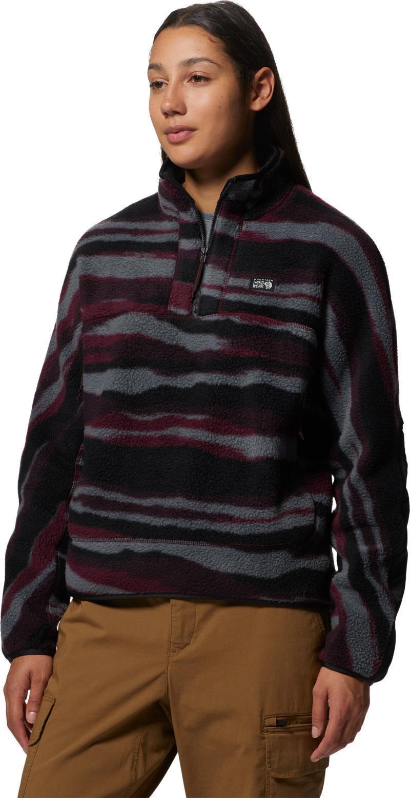 HiCamp Fleece Pullover - Womens - Cocoa Red Landscape Print 3