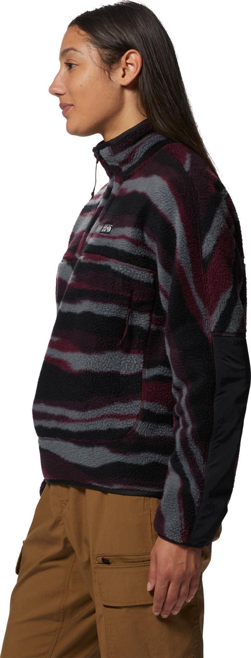 HiCamp Fleece Pullover - Womens - Cocoa Red Landscape Print 5