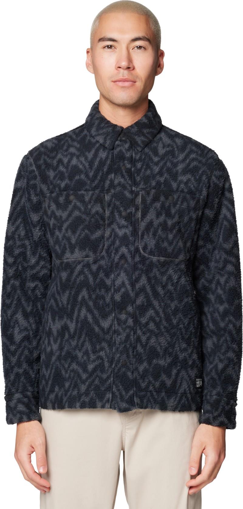 HiCamp Fleece Shacket - Mens - volcanic peaks xl print 1