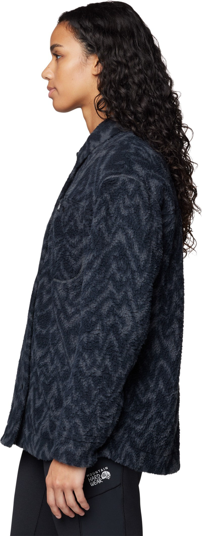 HiCamp Fleece Shacket - Womens - volcanic peaks xl print 1