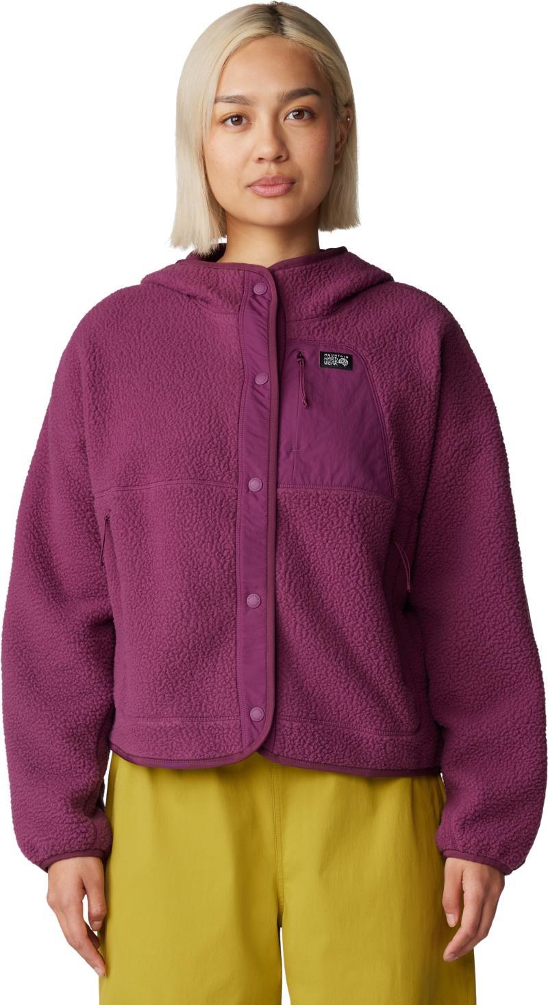 HiCamp Fleece Snap Front Jacket - Womens - sugar plum 1