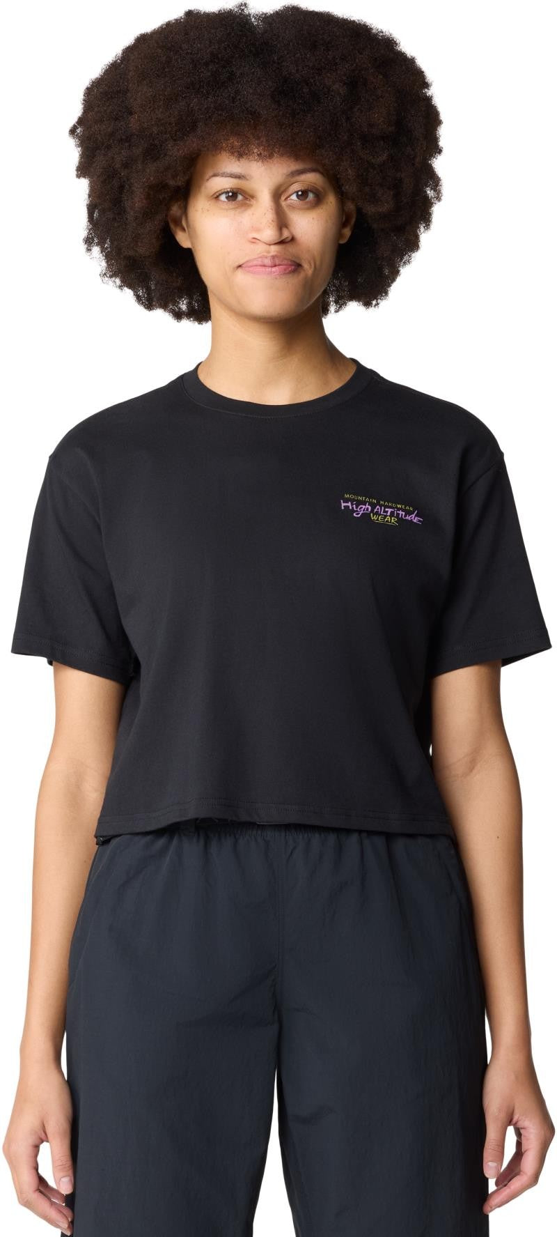 High Altitude Boxy Crop SS - Womens - black 1