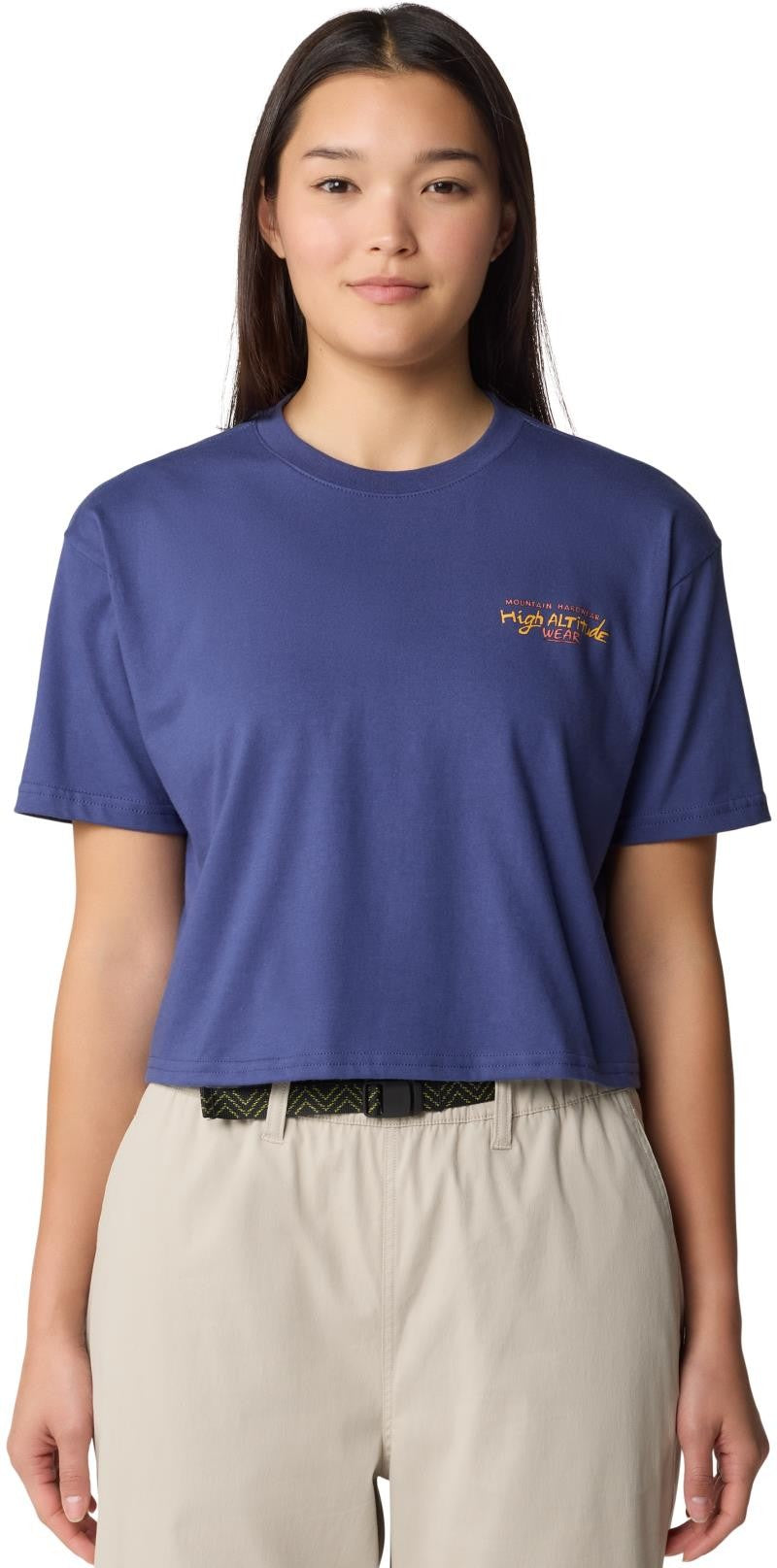 High Altitude Boxy Crop SS - Womens - lapis dusk 1