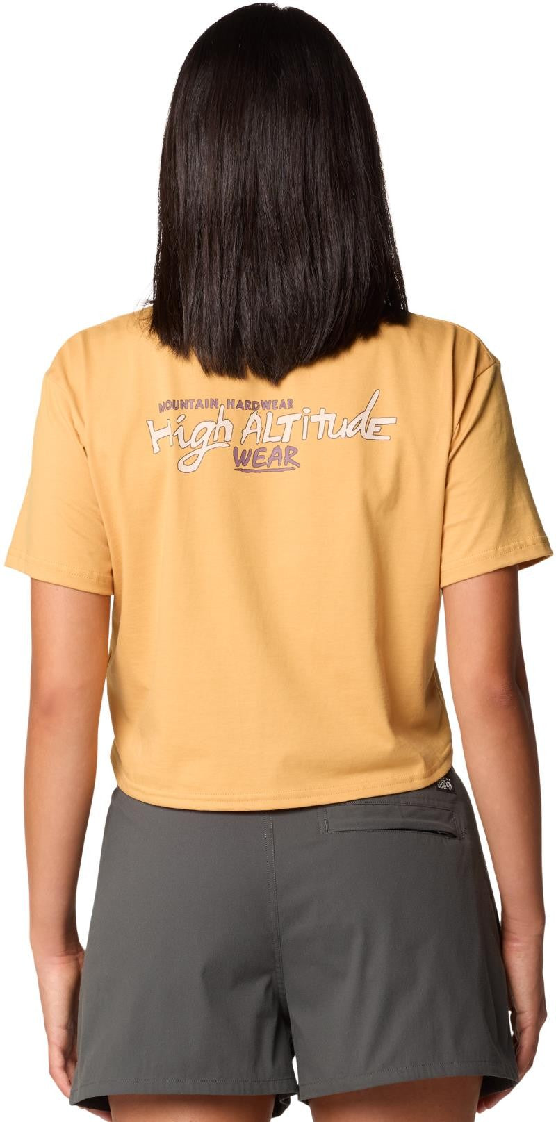 High Altitude Boxy Crop SS - Womens - sundown gold 1