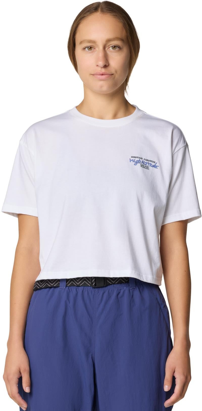 High Altitude Boxy Crop SS - Womens - white 1