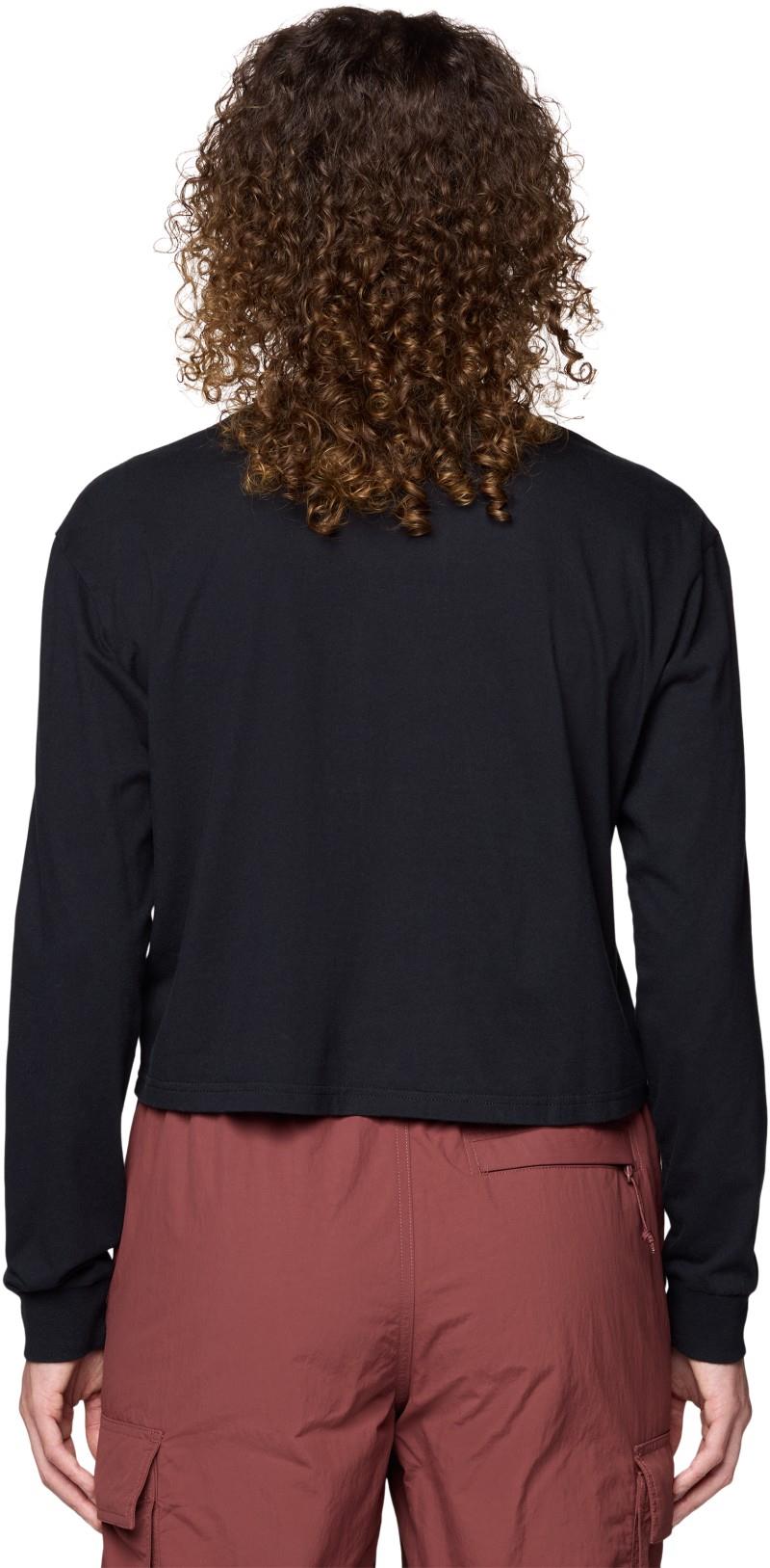 In the Mountains Boxy Crop LS - Womens - black 1