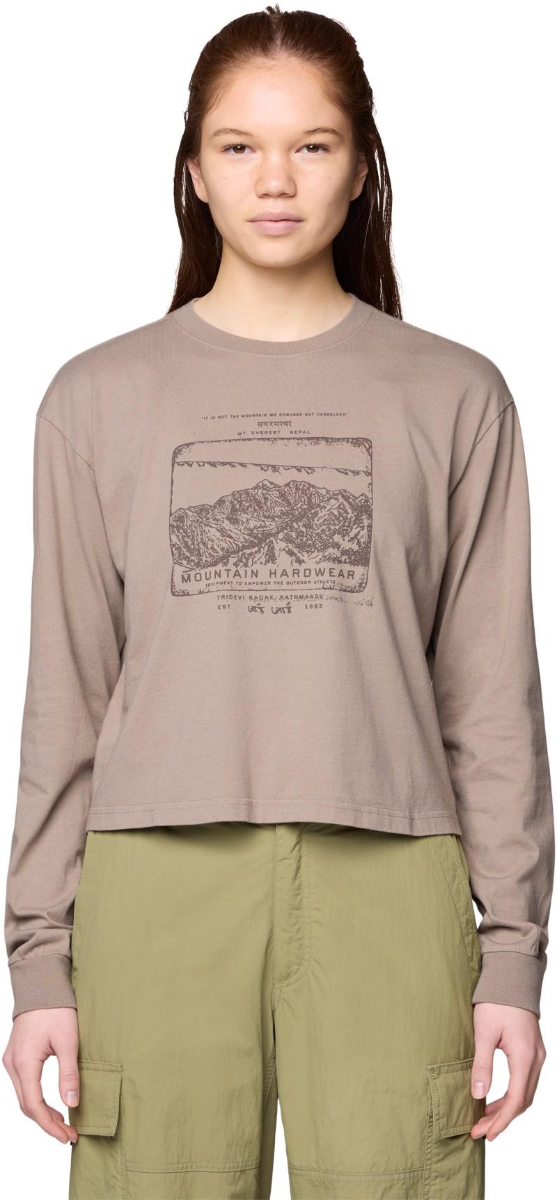 In the Mountains Boxy Crop LS - Womens - wild taupe 1