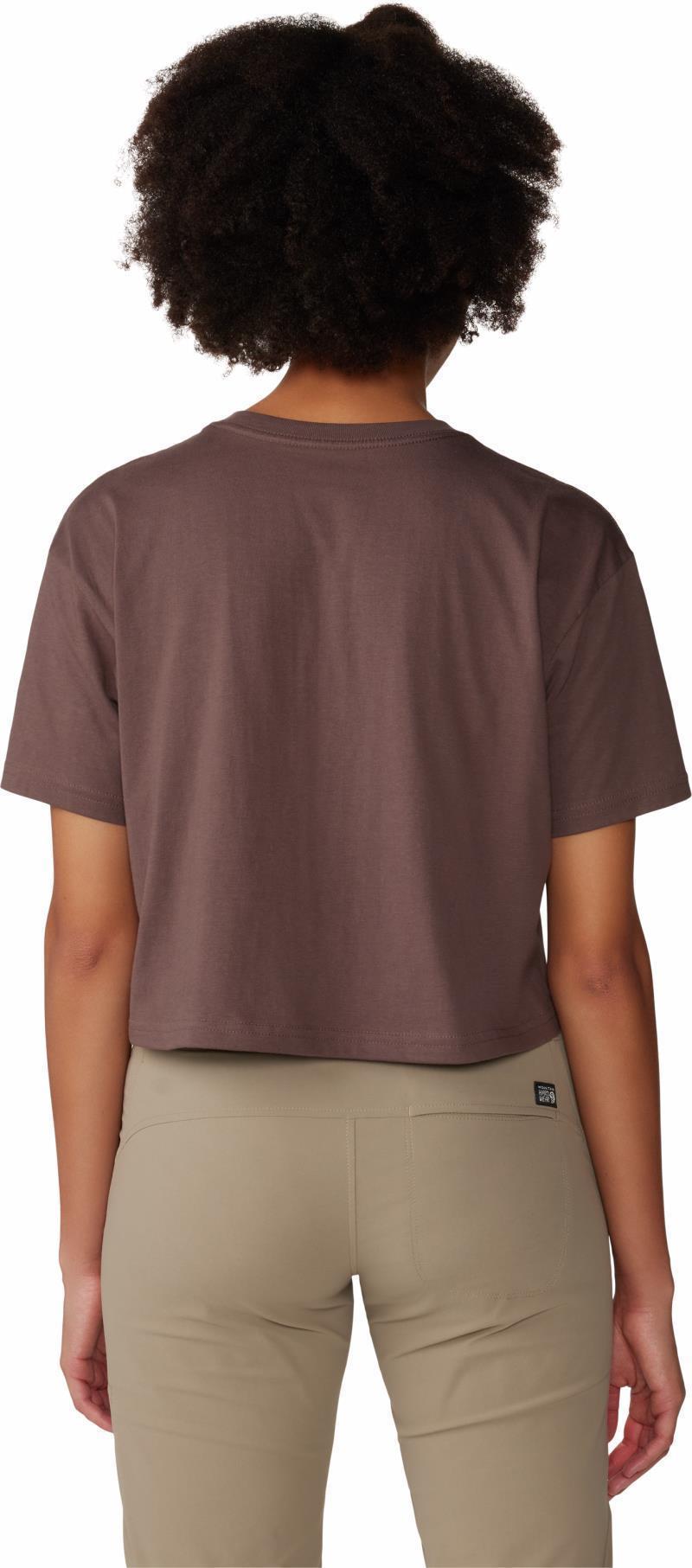 Jagged Peak Boxy Crop SS - Womens - Carob 2