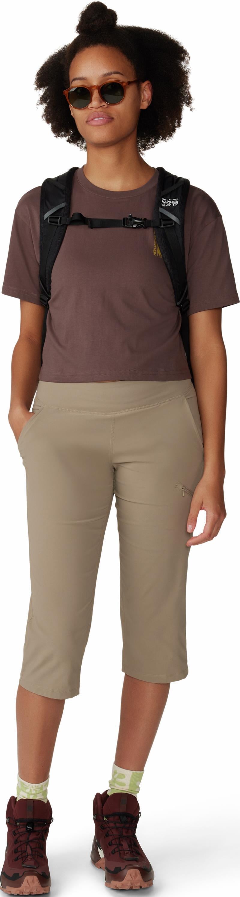 Jagged Peak Boxy Crop SS - Womens - Carob 5