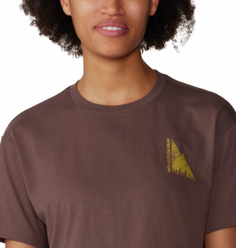 Jagged Peak Boxy Crop SS - Womens - Carob 7