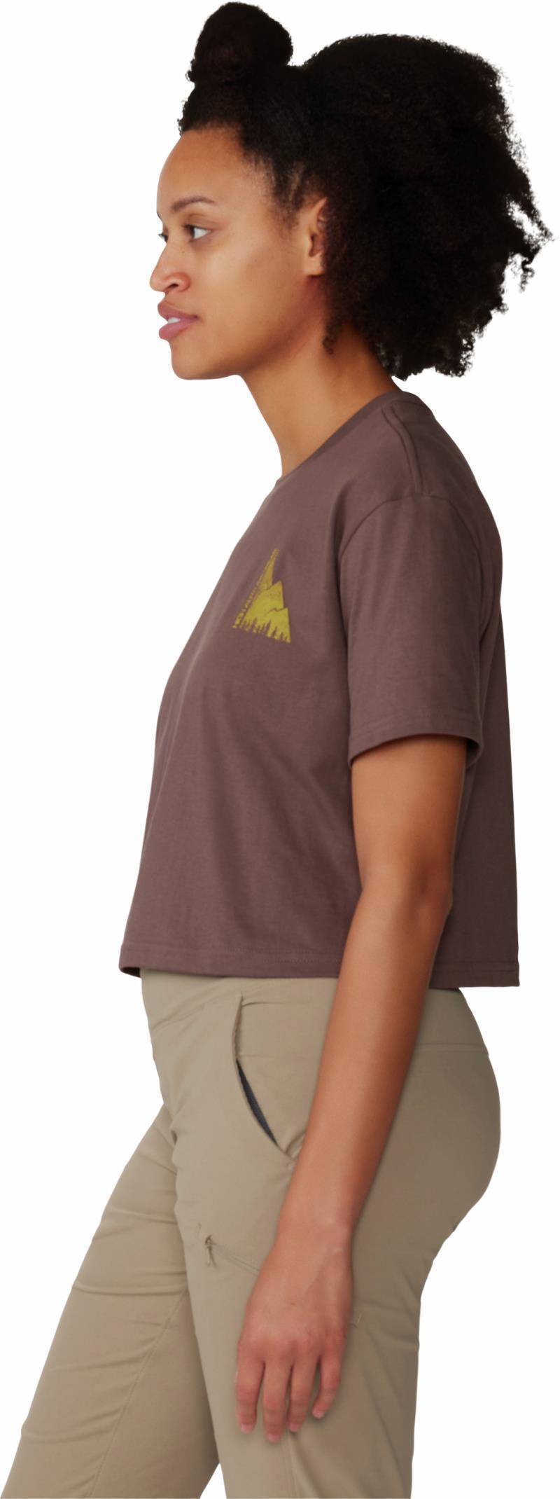 Jagged Peak Boxy Crop SS - Womens - Carob 8