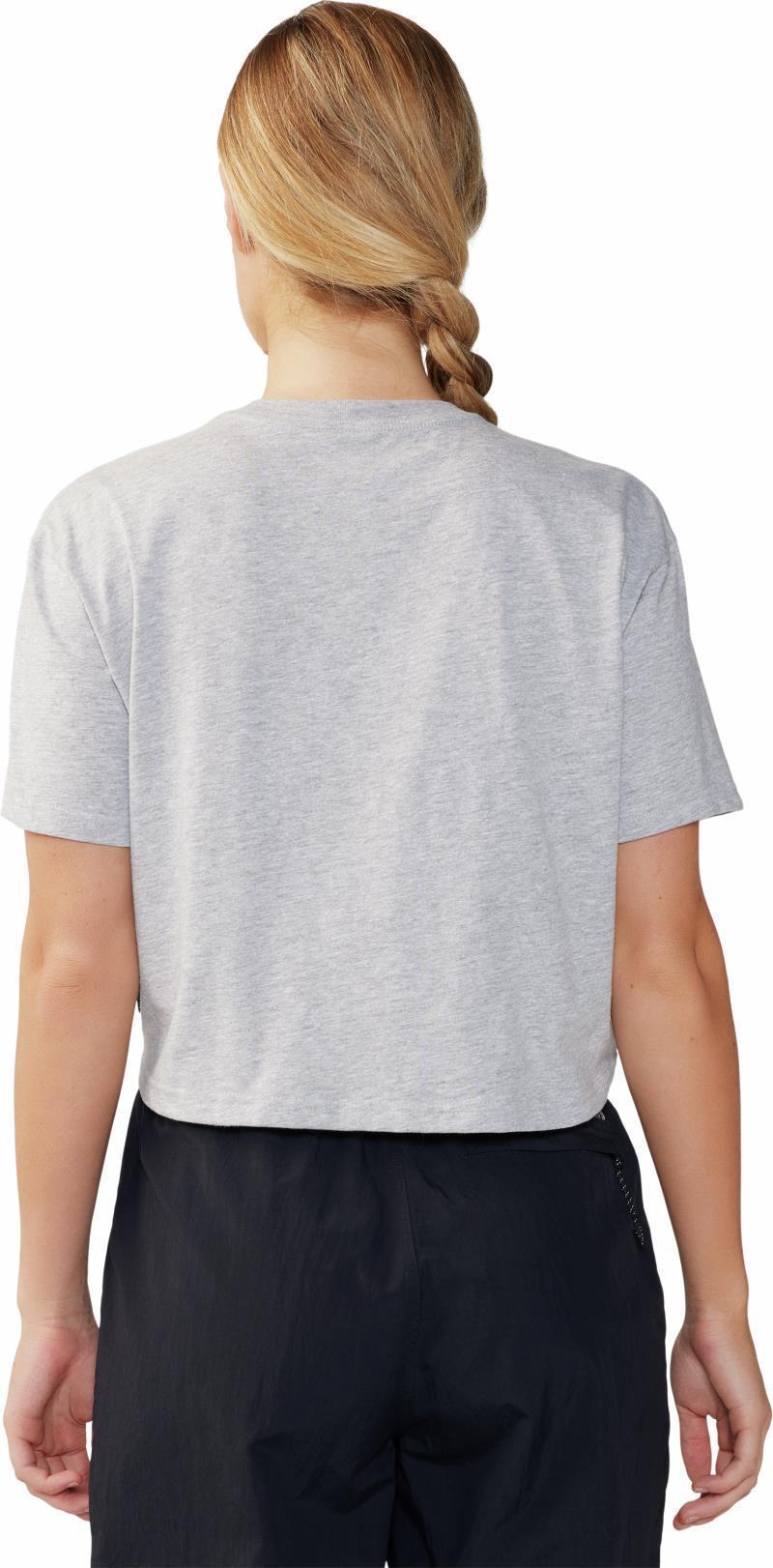 Jagged Peak Boxy Crop SS - Womens - Hardwear Grey Heather 2