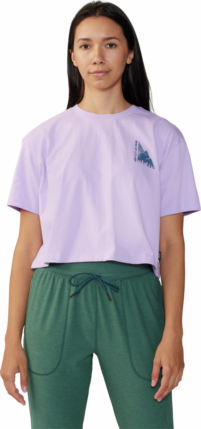 Jagged Peak Boxy Crop SS - Womens - Wisteria 1