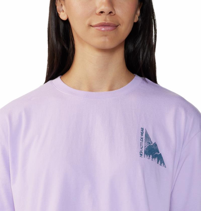 Jagged Peak Boxy Crop SS - Womens - Wisteria 4