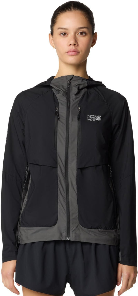 Kor AirShell Hybrid Hooded Jacket - Womens - black / volcanic 1
