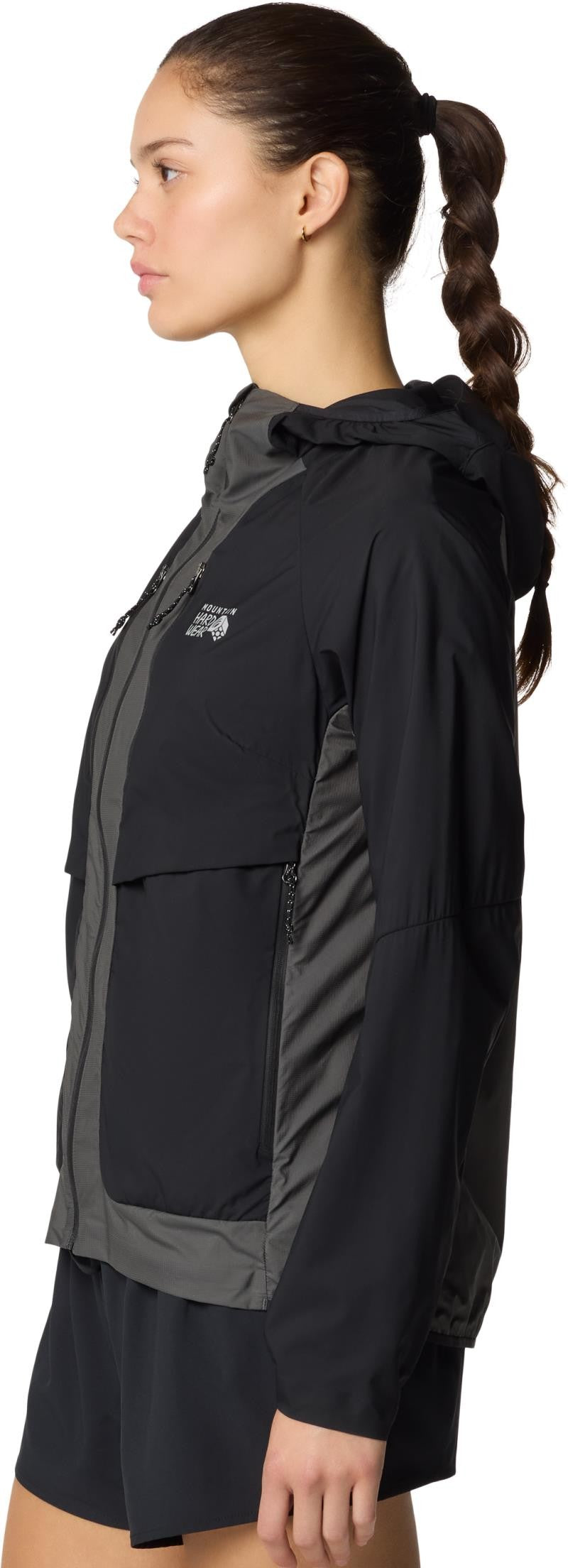 Kor AirShell Hybrid Hooded Jacket - Womens - black / volcanic 1